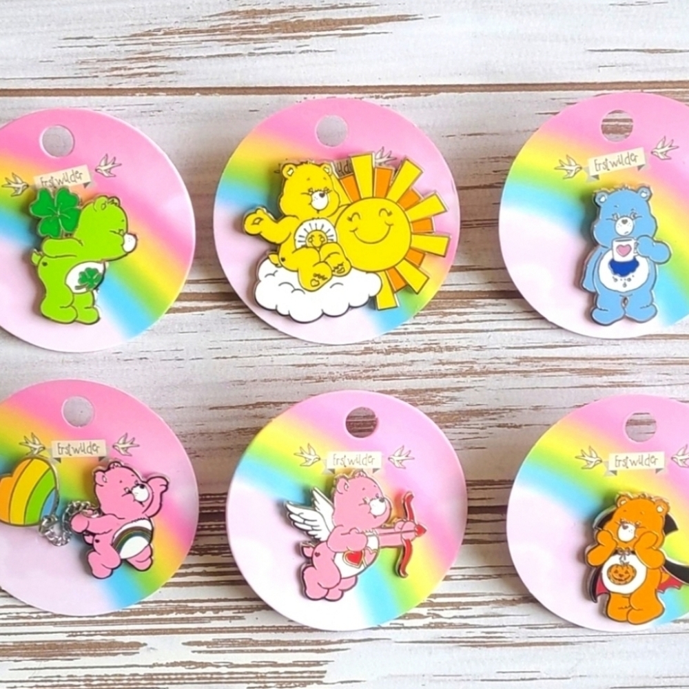 ⚡️RARE⚡️ ERSTWILDER x CARE BEARS   2020 Limited Edition Care Bear Pins BRAND NEW